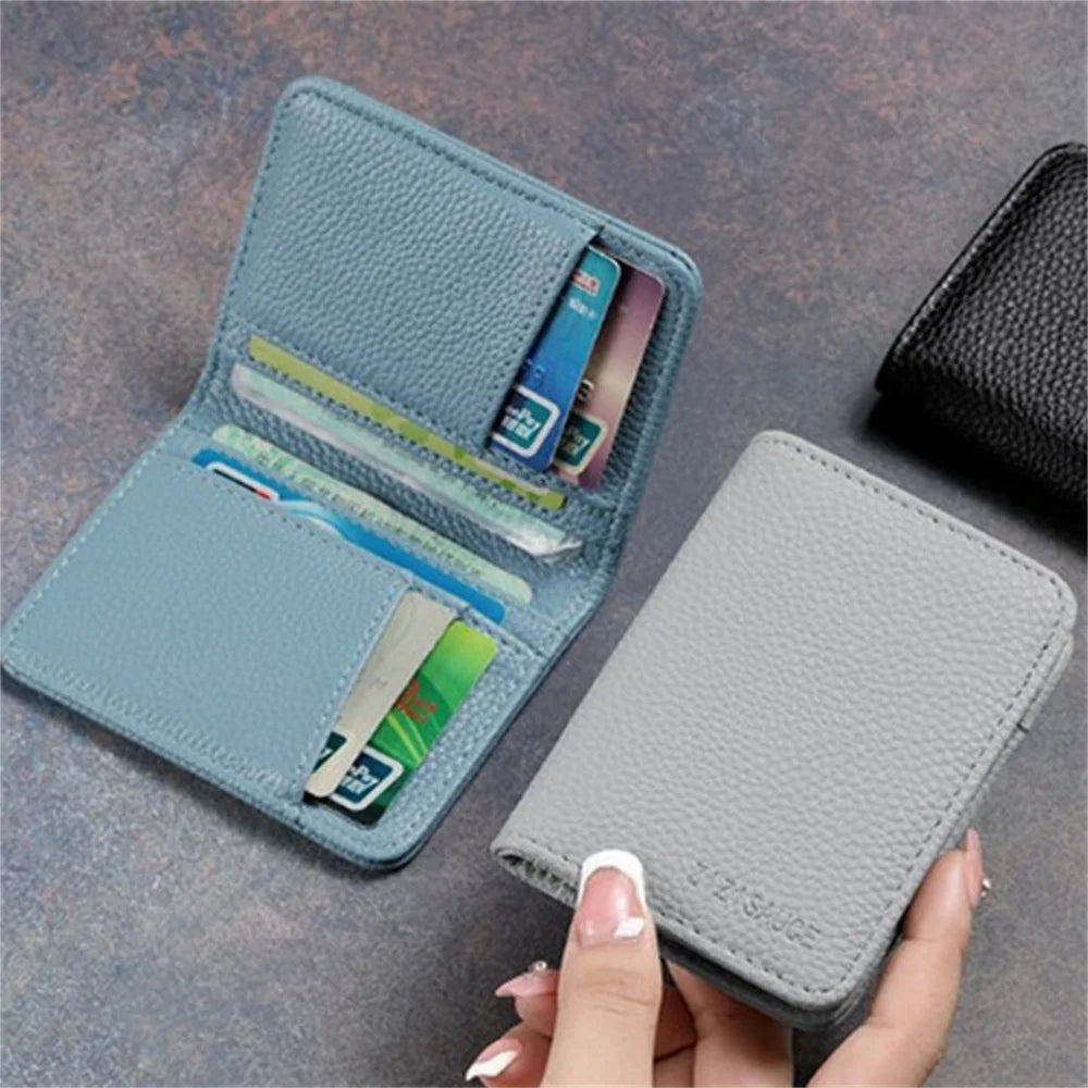 New Super Slim Soft Wallet PU Leather Mini Credit Card Wallet Purse Card Holders Men Wallet Thin Small Short Skin Wallets