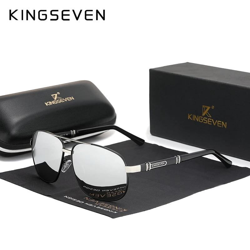 KINGSEVEN 2023 NEW Fashion Men'S Sunglasses Polarized UV400 Protection Driving Sun Glasses Male Oculos De Sol Eyewear N7621