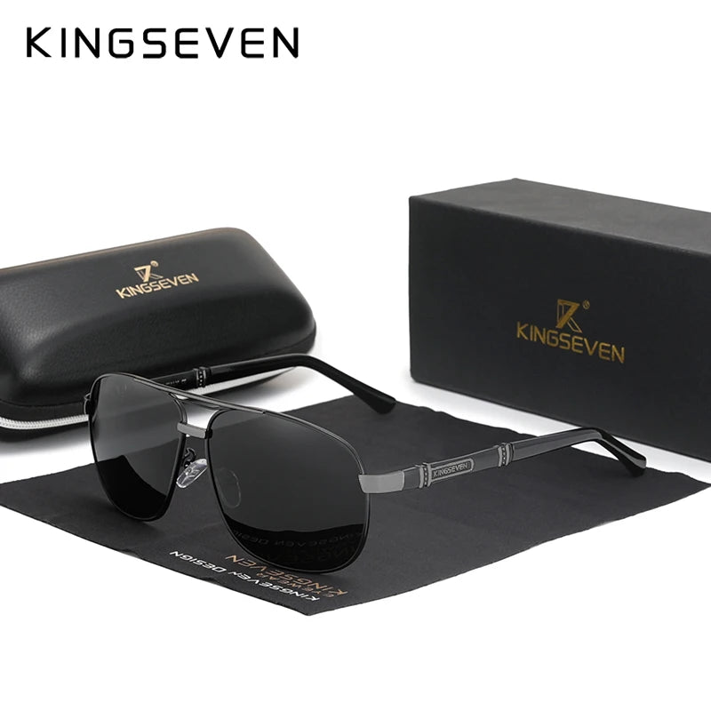 KINGSEVEN 2023 NEW Fashion Men'S Sunglasses Polarized UV400 Protection Driving Sun Glasses Male Oculos De Sol Eyewear N7621