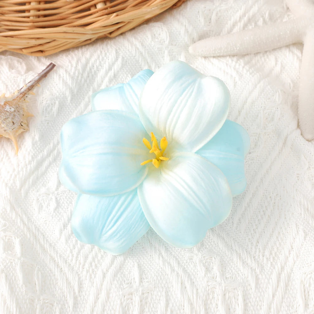 Simulated Flower Hair Clip Purple Seaside Holiday Hairpin Side Clip Styling Hair Accessories Korean Temperament Hairpin