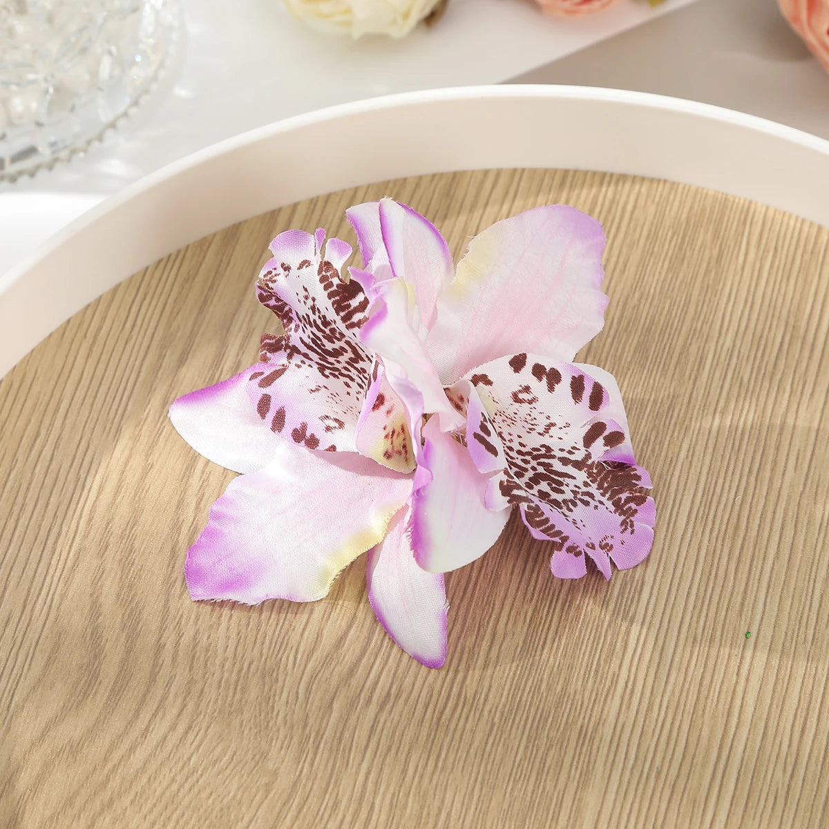 Simulated Flower Hair Clip Purple Seaside Holiday Hairpin Side Clip Styling Hair Accessories Korean Temperament Hairpin