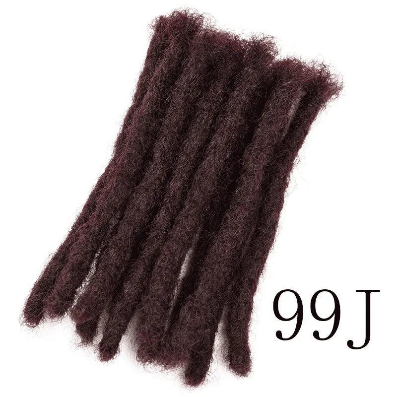 10 Inch Synthetic Dreadlocks Men Handmade Crochet Braiding 6 Inch Dreadlocks Hair Extensions Hip Hop Pure Color