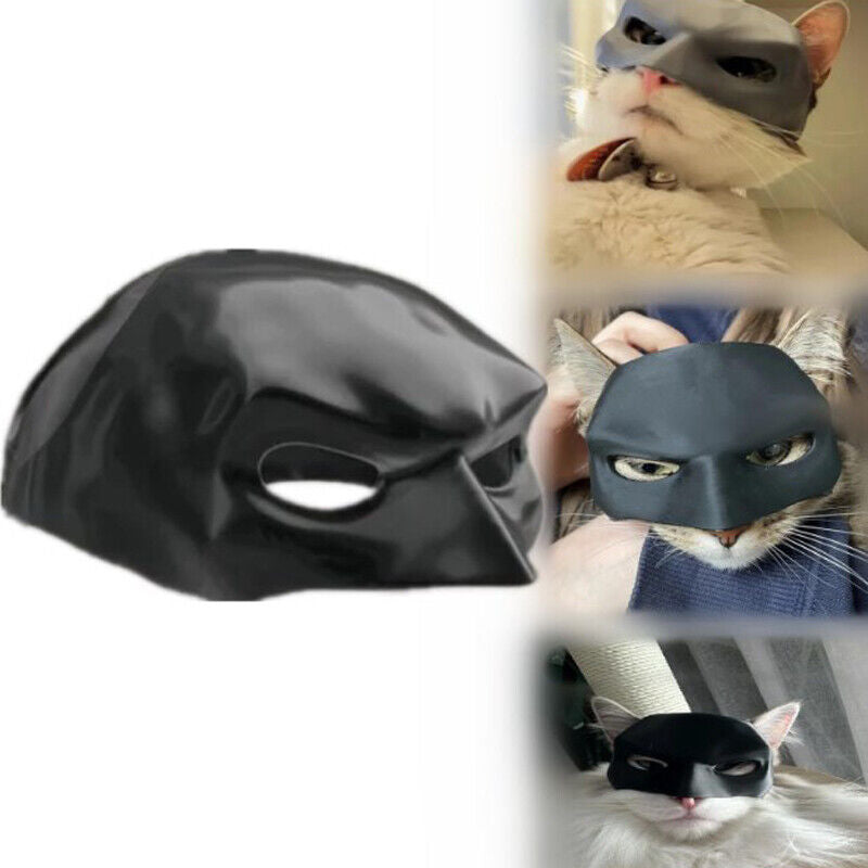 Batman Mask for Cats, Black 3D Printed, Halloween Costume for Your Cat