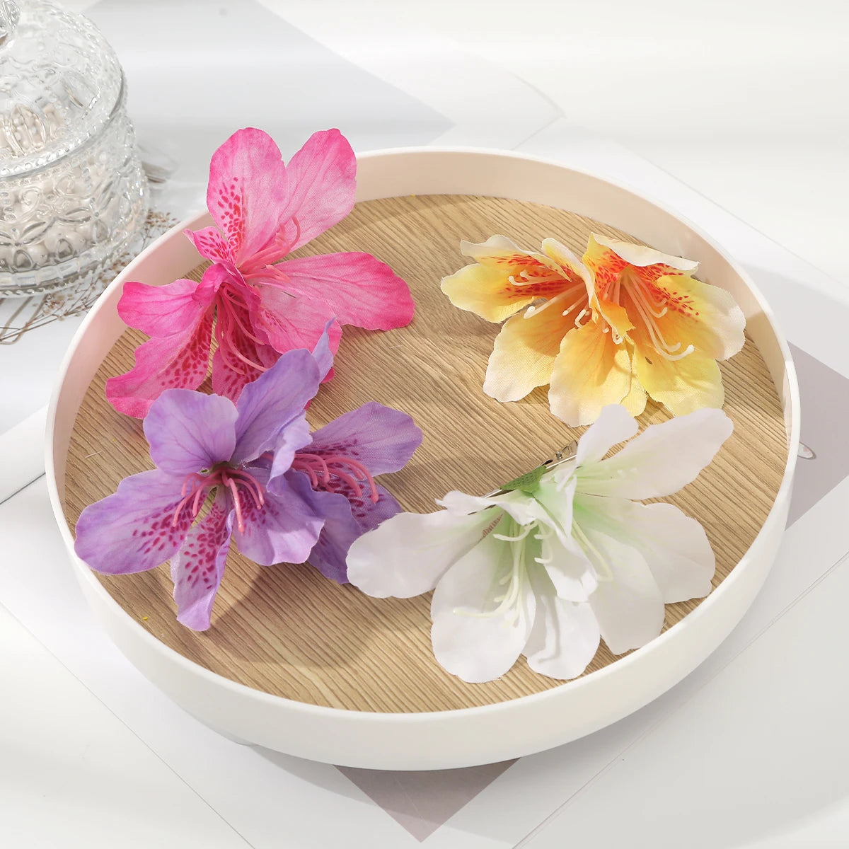 Simulated Flower Hair Clip Purple Seaside Holiday Hairpin Side Clip Styling Hair Accessories Korean Temperament Hairpin