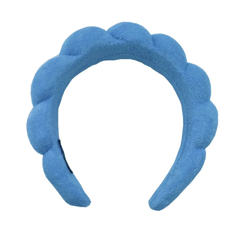 Sponge Headbands for Women Girls Puffy Hair Band Makeup Bubble Terry Cloth Co Spa Retro Hairband Women Hair Accessories Headwear