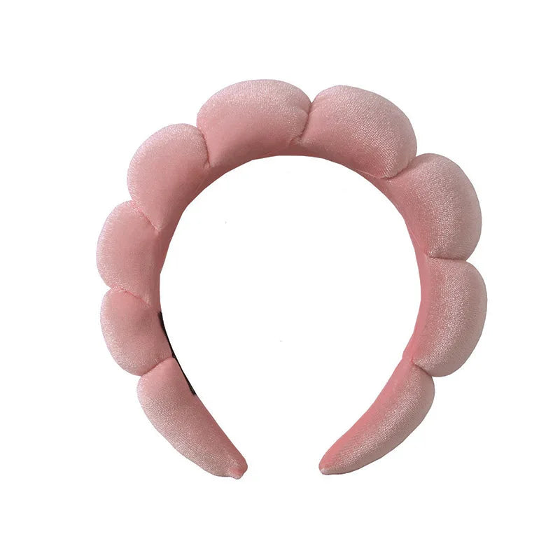 Sponge Headbands for Women Girls Puffy Hair Band Makeup Bubble Terry Cloth Co Spa Retro Hairband Women Hair Accessories Headwear