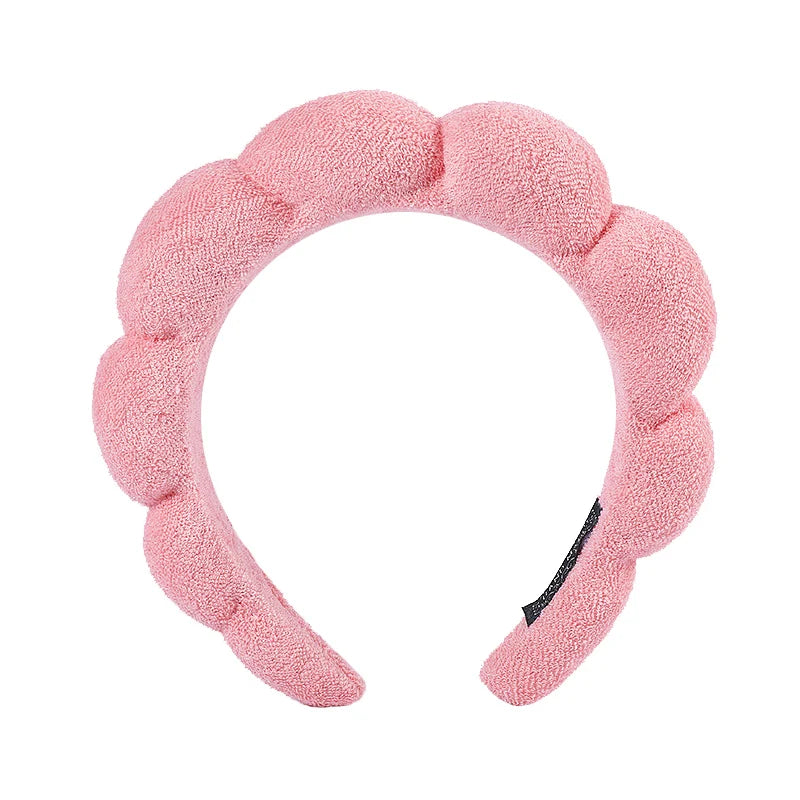 Sponge Headbands for Women Girls Puffy Hair Band Makeup Bubble Terry Cloth Co Spa Retro Hairband Women Hair Accessories Headwear