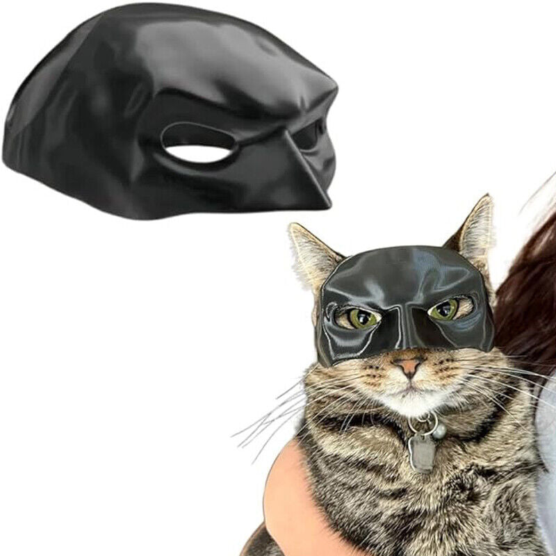 Batman Mask for Cats, Black 3D Printed, Halloween Costume for Your Cat