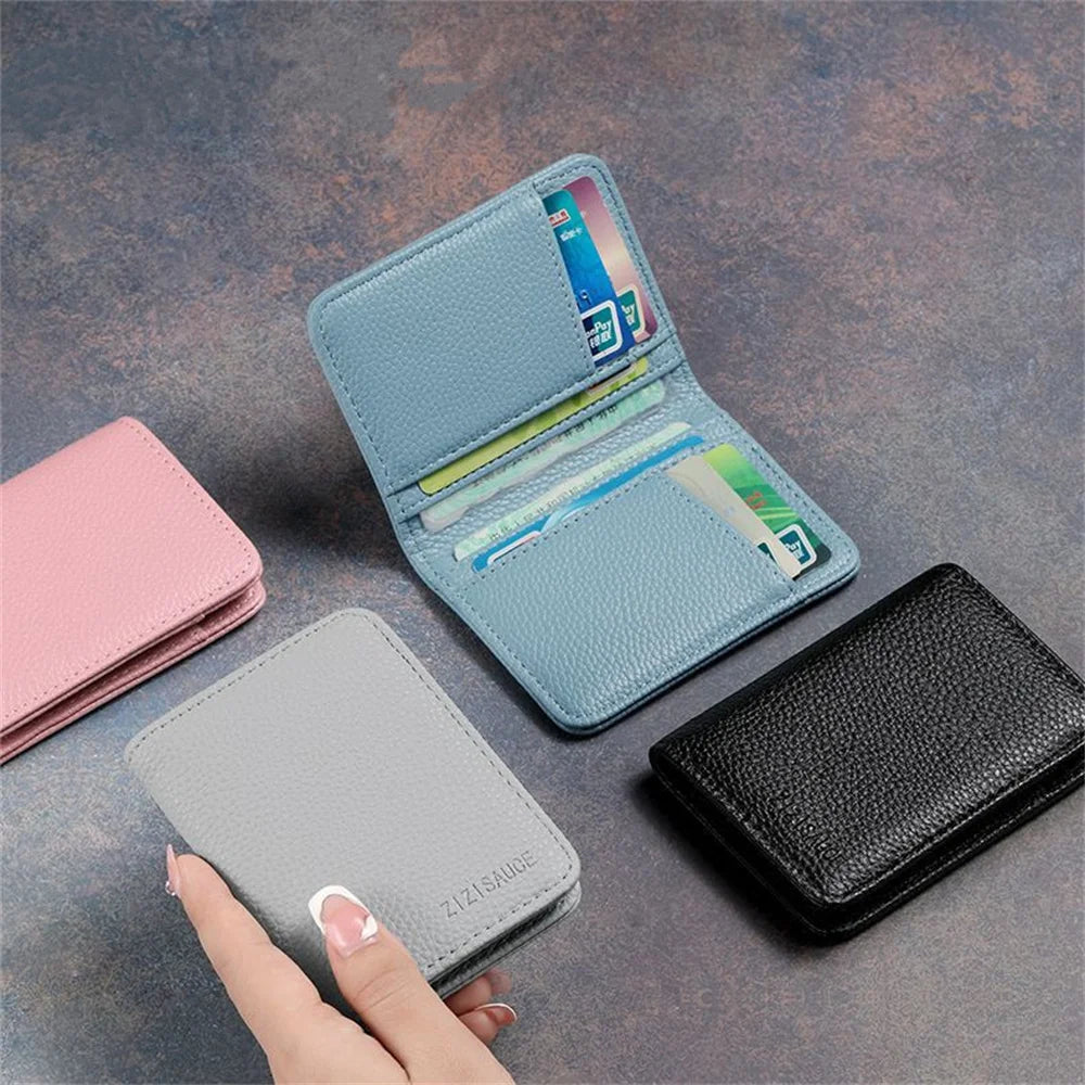 New Super Slim Soft Wallet PU Leather Mini Credit Card Wallet Purse Card Holders Men Wallet Thin Small Short Skin Wallets