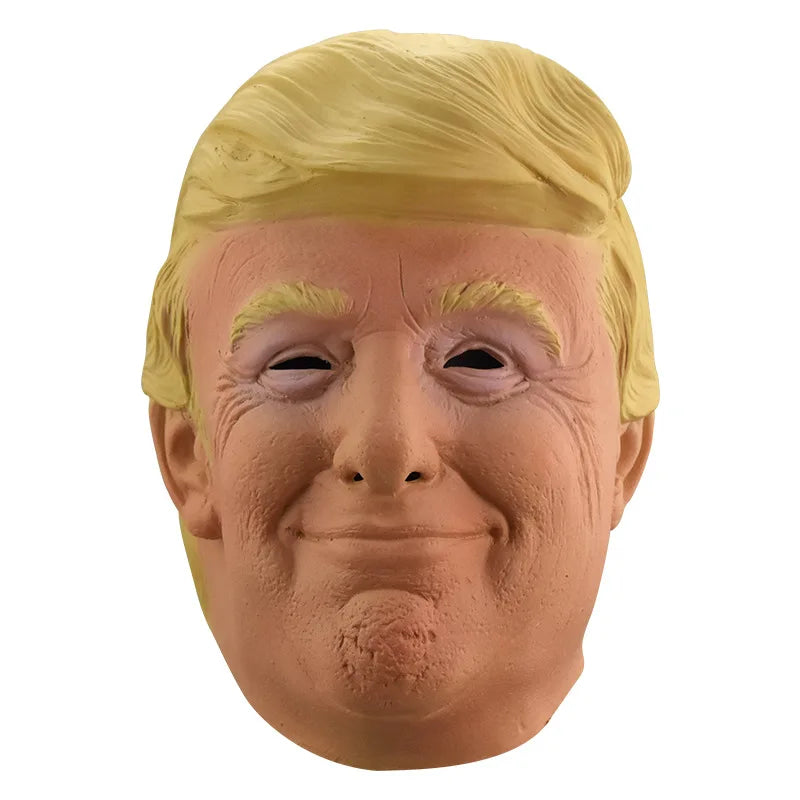 Trump Latex Full Head Face Human Mask for Mask Festival Halloween Costume Role Play Party Donald Trump Presidential Cosplay Fun