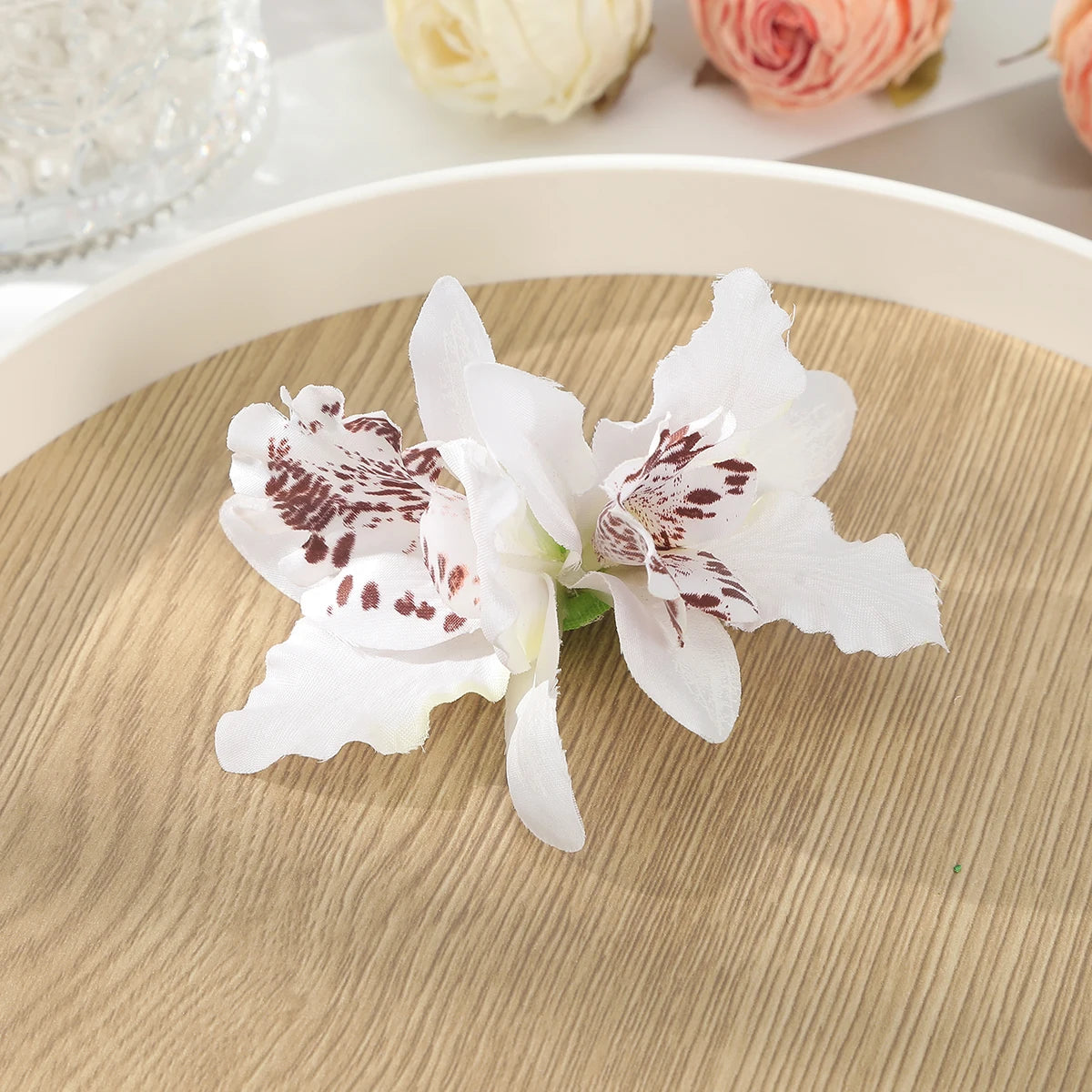 Simulated Flower Hair Clip Purple Seaside Holiday Hairpin Side Clip Styling Hair Accessories Korean Temperament Hairpin