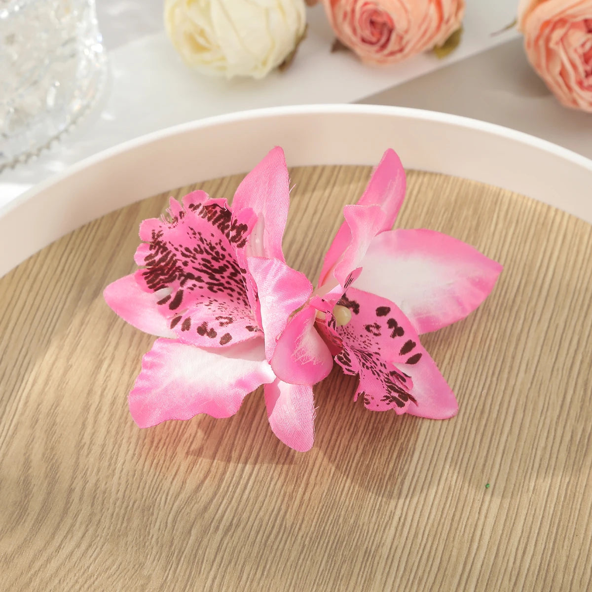 Simulated Flower Hair Clip Purple Seaside Holiday Hairpin Side Clip Styling Hair Accessories Korean Temperament Hairpin