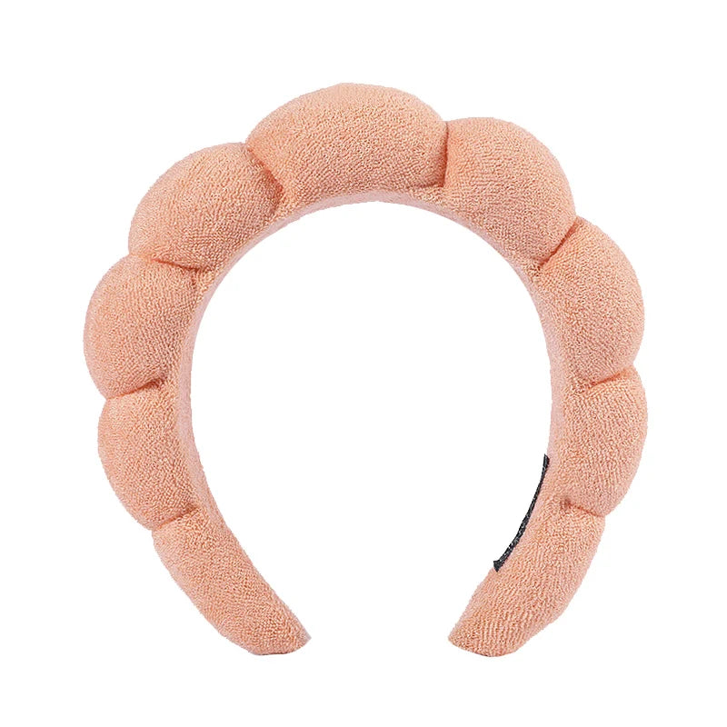 Sponge Headbands for Women Girls Puffy Hair Band Makeup Bubble Terry Cloth Co Spa Retro Hairband Women Hair Accessories Headwear