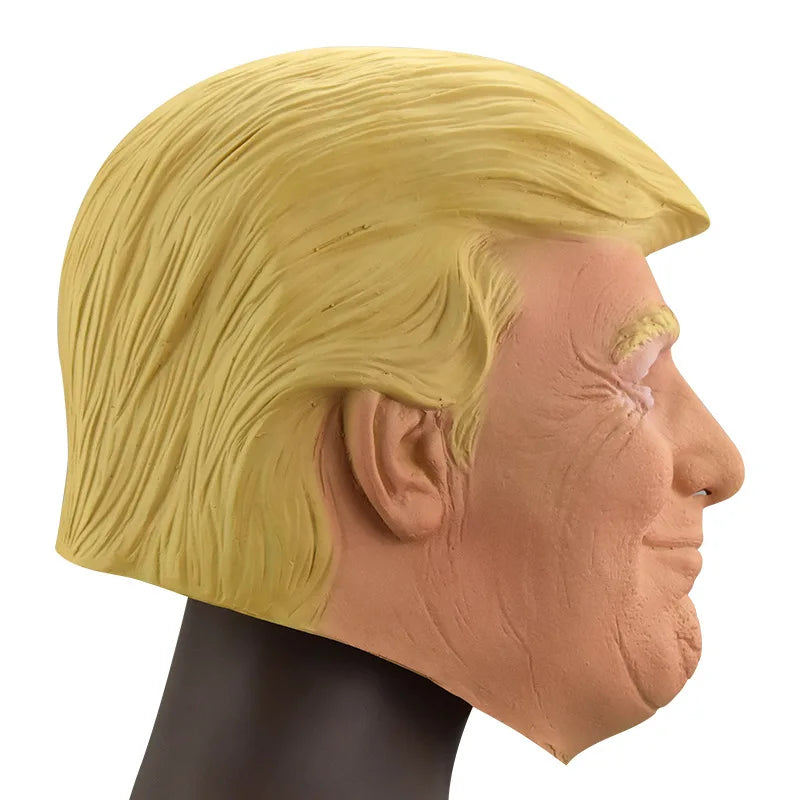 Trump Latex Full Head Face Human Mask for Mask Festival Halloween Costume Role Play Party Donald Trump Presidential Cosplay Fun