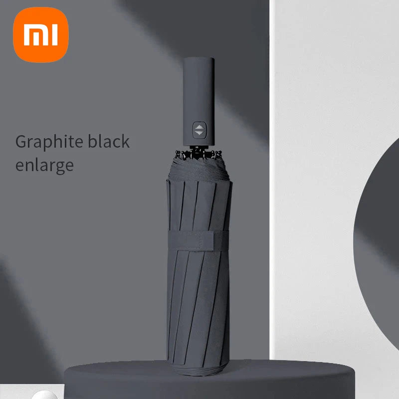 Xiaomi 12 Bone Solid Color Automatic Umbrella Weightlight Collapsible Large Size Sunshade Uv Protection for Women Man