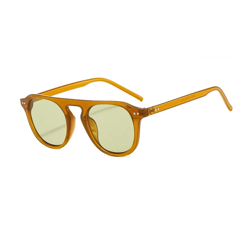 Rivets Retro Jelly Frame round Sunglasses UV400