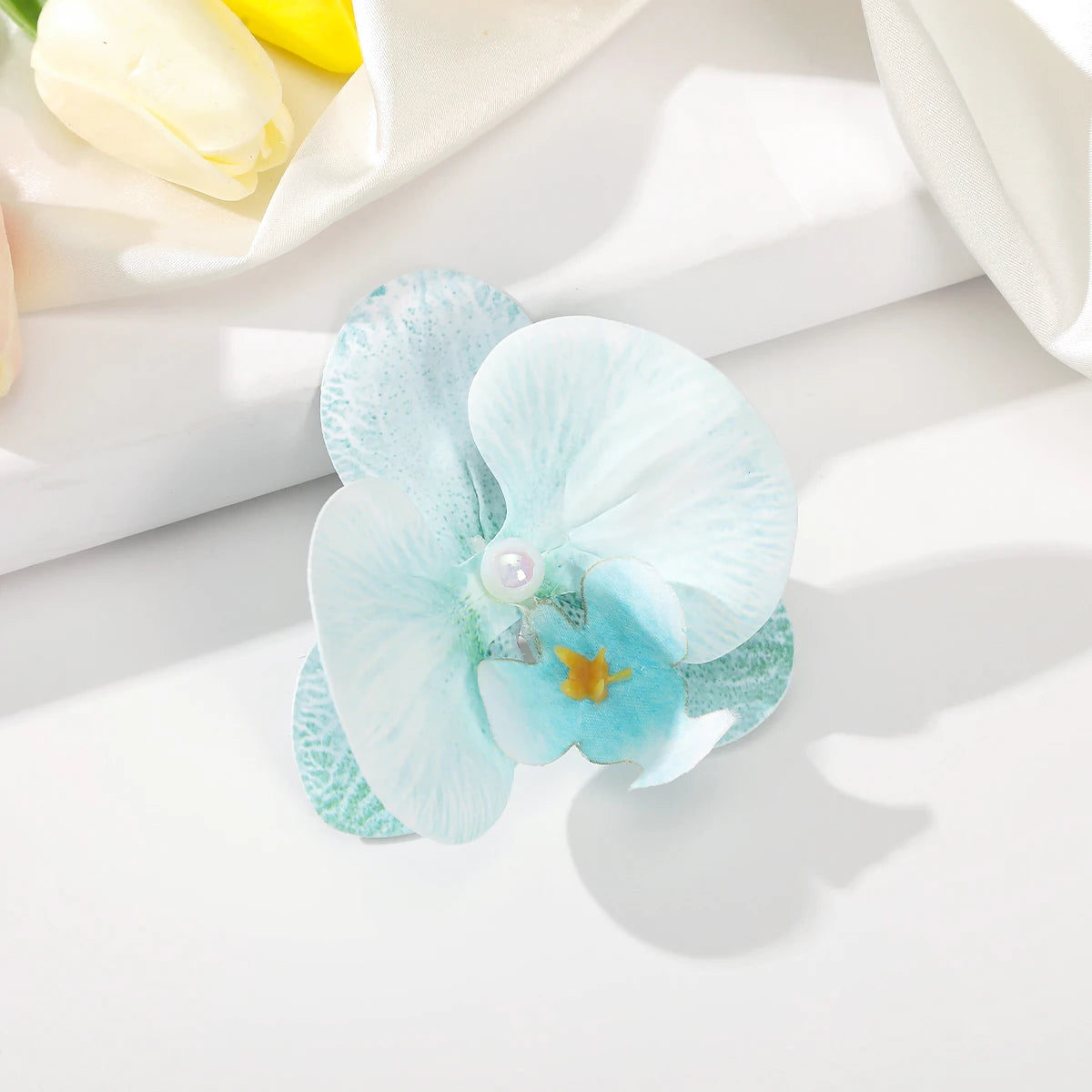 Simulated Flower Hair Clip Purple Seaside Holiday Hairpin Side Clip Styling Hair Accessories Korean Temperament Hairpin