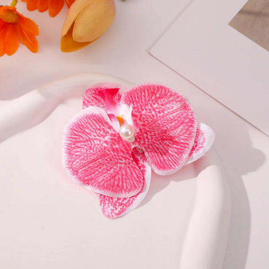 Simulated Flower Hair Clip Purple Seaside Holiday Hairpin Side Clip Styling Hair Accessories Korean Temperament Hairpin