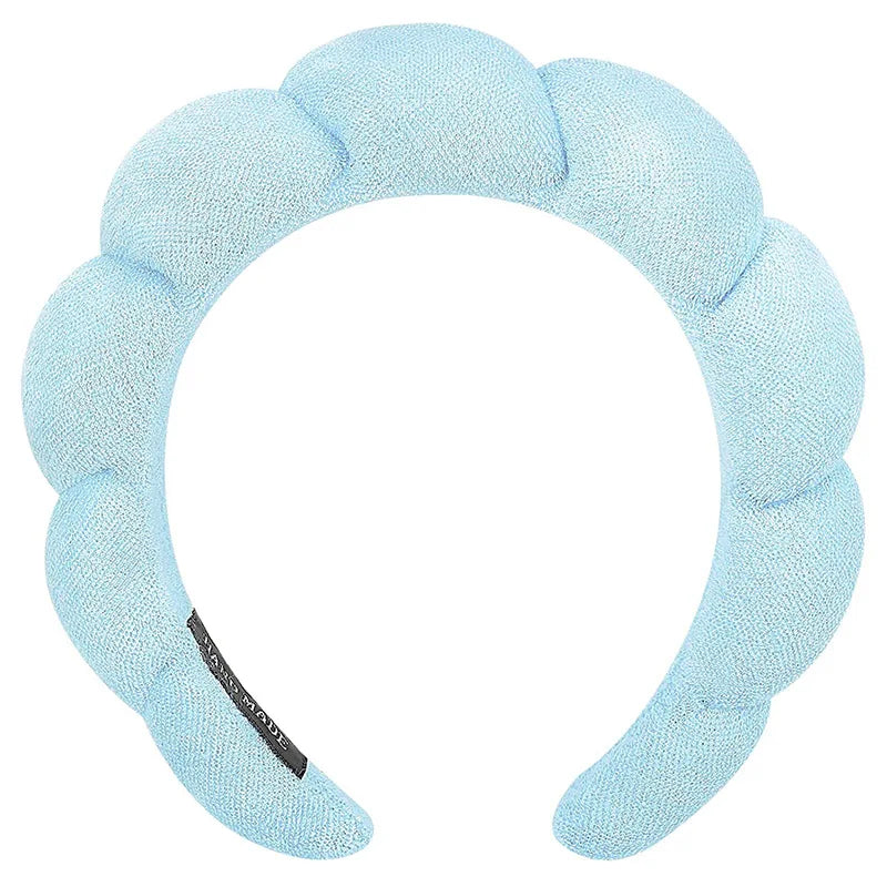 Sponge Headbands for Women Girls Puffy Hair Band Makeup Bubble Terry Cloth Co Spa Retro Hairband Women Hair Accessories Headwear