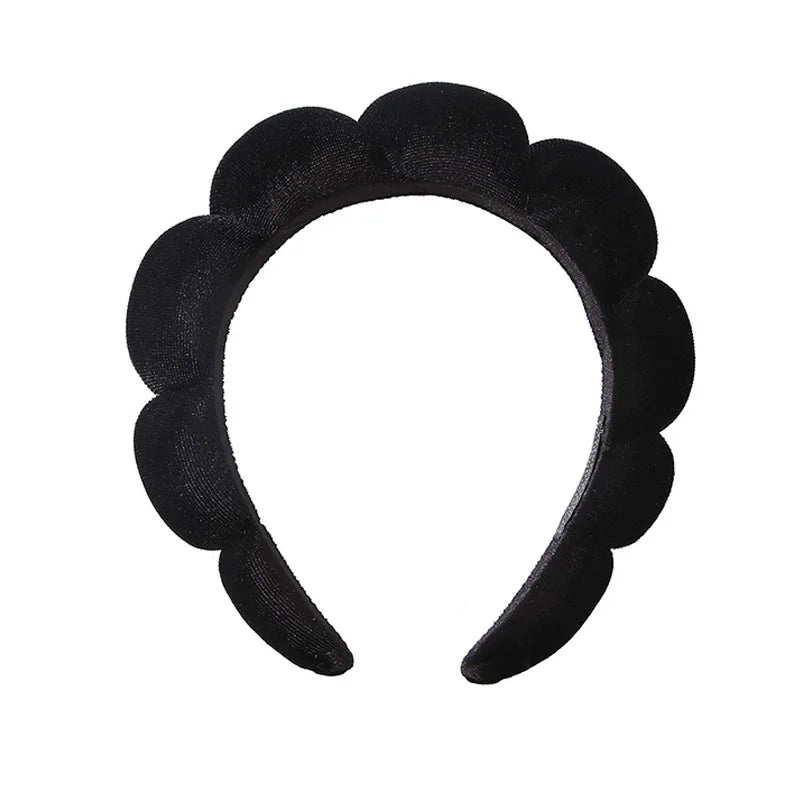 Sponge Headbands for Women Girls Puffy Hair Band Makeup Bubble Terry Cloth Co Spa Retro Hairband Women Hair Accessories Headwear