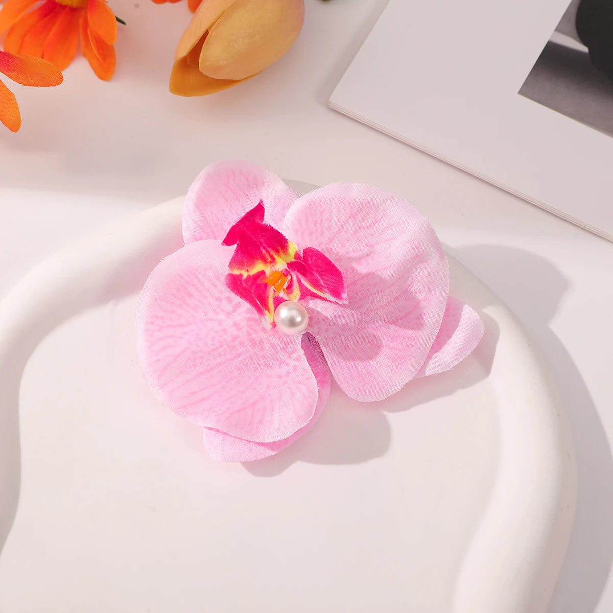 Simulated Flower Hair Clip Purple Seaside Holiday Hairpin Side Clip Styling Hair Accessories Korean Temperament Hairpin