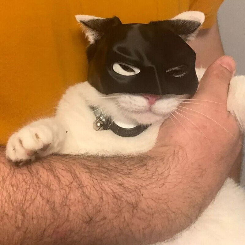 Batman Mask for Cats, Black 3D Printed, Halloween Costume for Your Cat