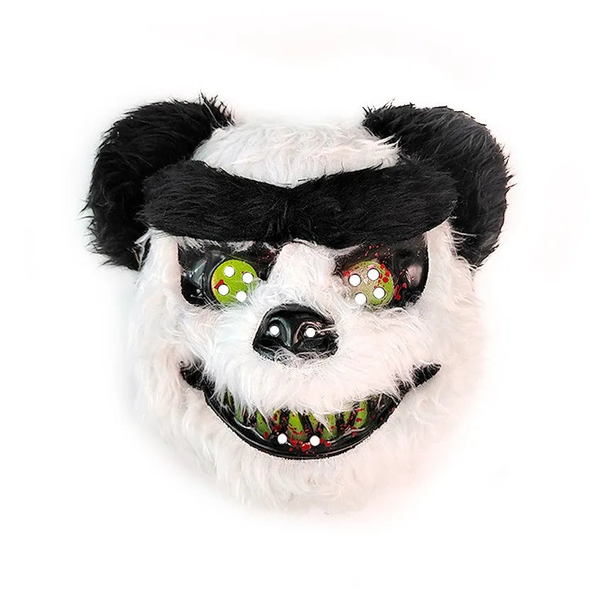 1Pcs Plush Bear Mask Halloween Ghost Festival Mask Realistic Bloody Bear Headgear Performance Prop Halloween Horror Mask