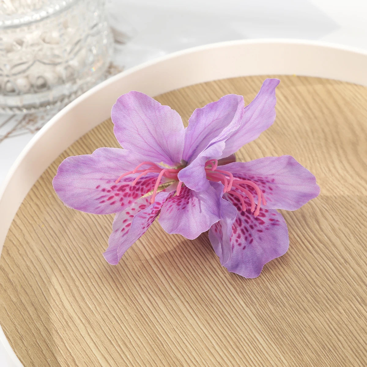 Simulated Flower Hair Clip Purple Seaside Holiday Hairpin Side Clip Styling Hair Accessories Korean Temperament Hairpin