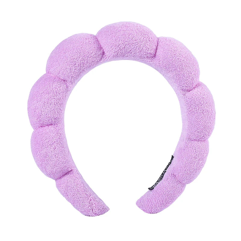 Sponge Headbands for Women Girls Puffy Hair Band Makeup Bubble Terry Cloth Co Spa Retro Hairband Women Hair Accessories Headwear