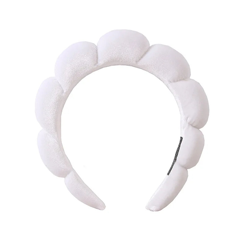 Sponge Headbands for Women Girls Puffy Hair Band Makeup Bubble Terry Cloth Co Spa Retro Hairband Women Hair Accessories Headwear