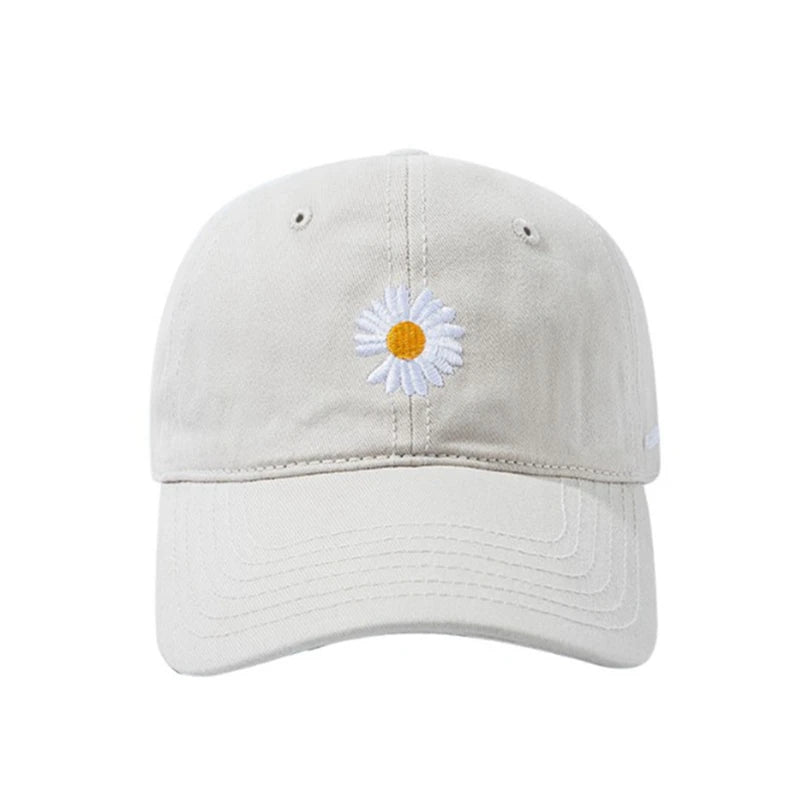 New Daisy Baseball Cap Female / Male GD Korean Baseball Cap G-Dragon Embroidered Baseball Cap Adjustable Cotton Men Woman Hat