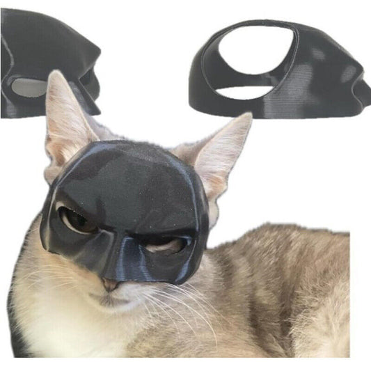 Batman Mask for Cats, Black 3D Printed, Halloween Costume for Your Cat