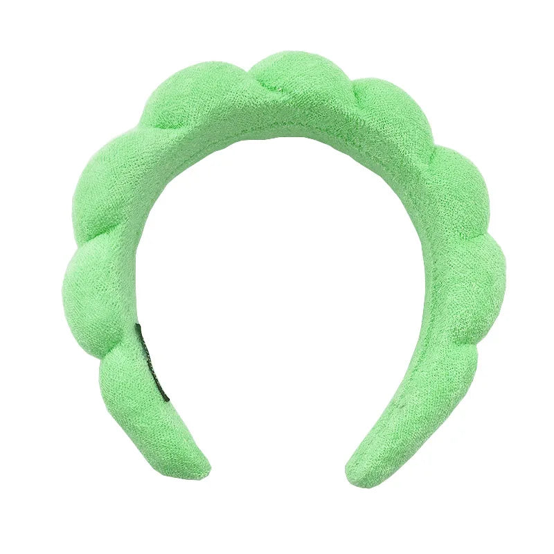 Sponge Headbands for Women Girls Puffy Hair Band Makeup Bubble Terry Cloth Co Spa Retro Hairband Women Hair Accessories Headwear